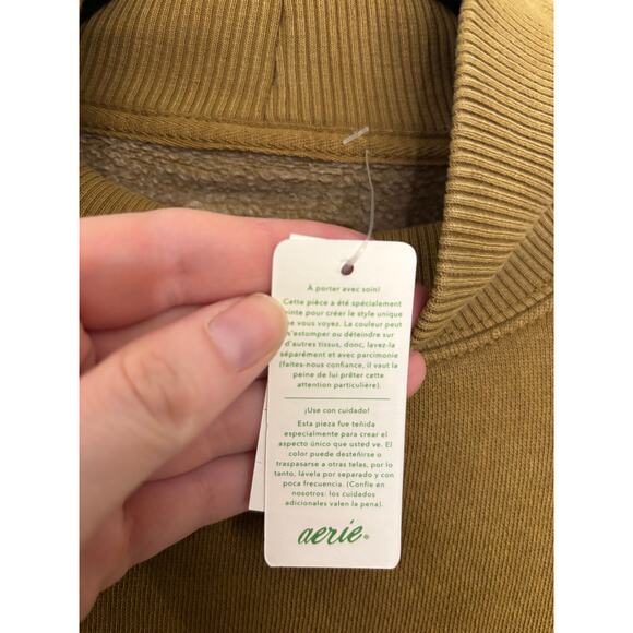 Aerie Sweatshirt Womens Small Mountain Season Mock Neck Oversized Brown NWT - Picture 8 of 10